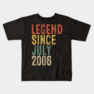 Legend Since July 2006 14th Birthday Gift 14 Year Old Kids T-Shirt